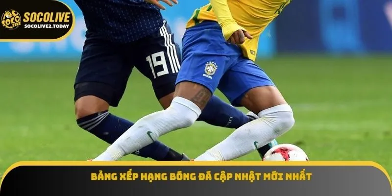 Bảng xếp hạng bóng đá cập nhật mới nhất